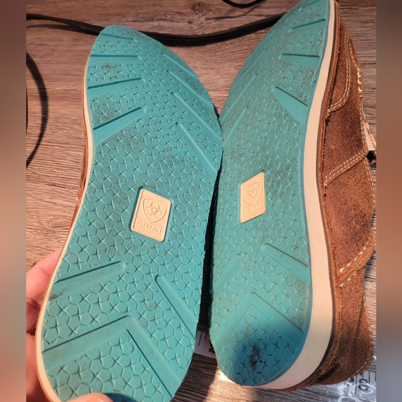 Ariat Southwest Pattern Leather Slip On Shoe Ladies Size 8 - Picture 6 of 9